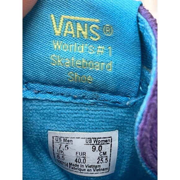 Vans unisex Sk8 Hi Purple Green Checkerboard Sneaker Sz 9 SKU 8997 - Picture 8 of 16